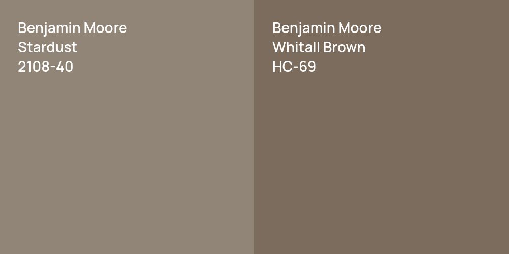 Benjamin Moore Stardust vs. Benjamin Moore Whitall Brown