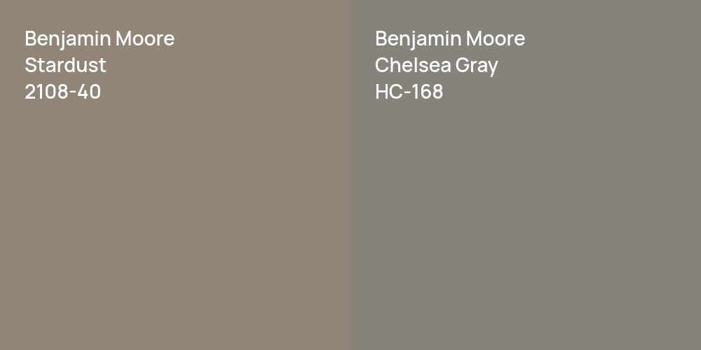 Benjamin Moore Stardust vs. Benjamin Moore Chelsea Gray