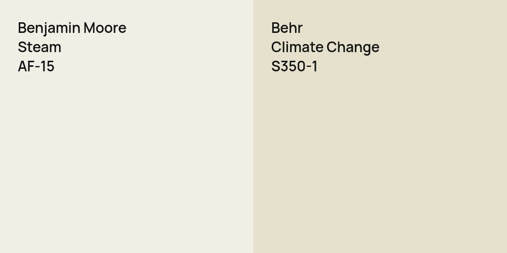 Benjamin Moore Steam vs. Behr Climate Change