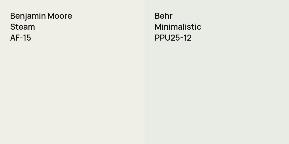 Benjamin Moore Steam vs. Behr Minimalistic