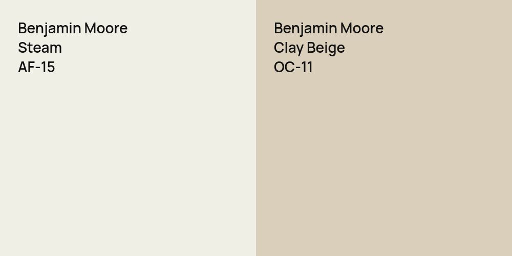 Benjamin Moore Steam vs. Benjamin Moore Clay Beige