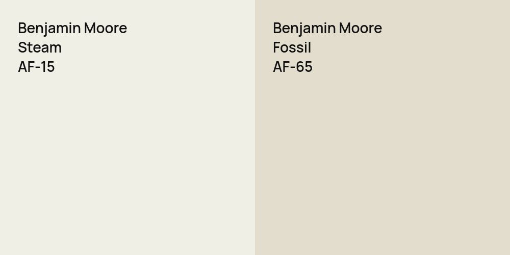 Benjamin Moore Steam vs. Benjamin Moore Fossil