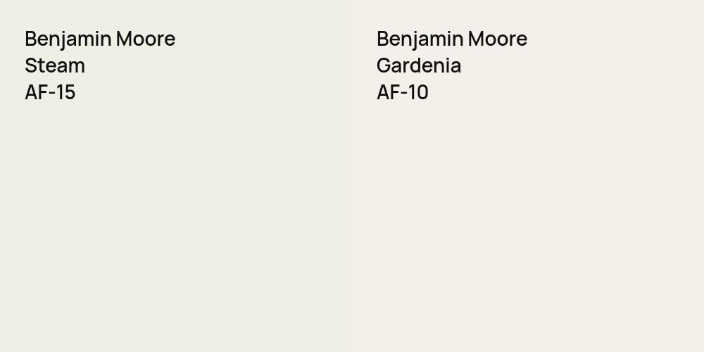 Benjamin Moore Steam vs. Benjamin Moore Gardenia