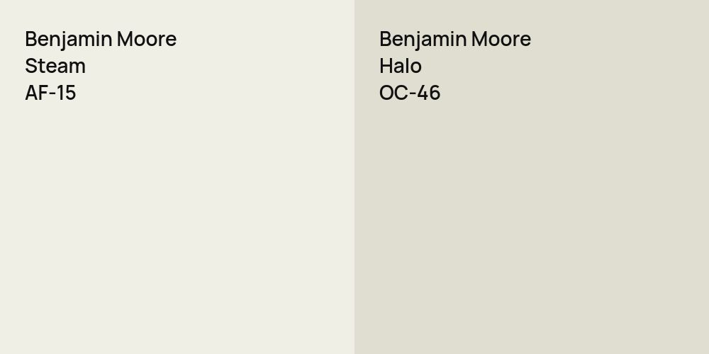 Benjamin Moore Steam vs. Benjamin Moore Halo