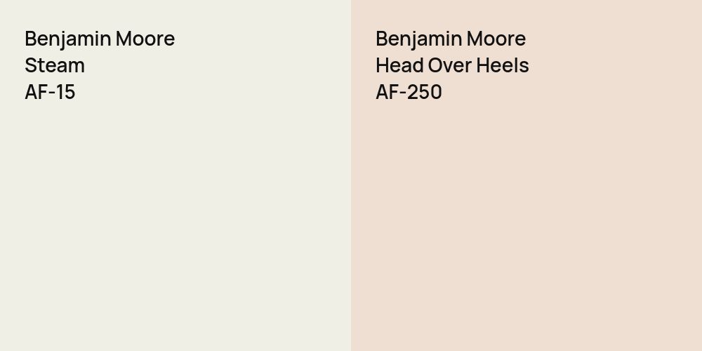 Benjamin Moore Steam vs. Benjamin Moore Head Over Heels