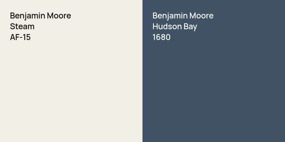 Benjamin Moore Steam vs. Benjamin Moore Hudson Bay