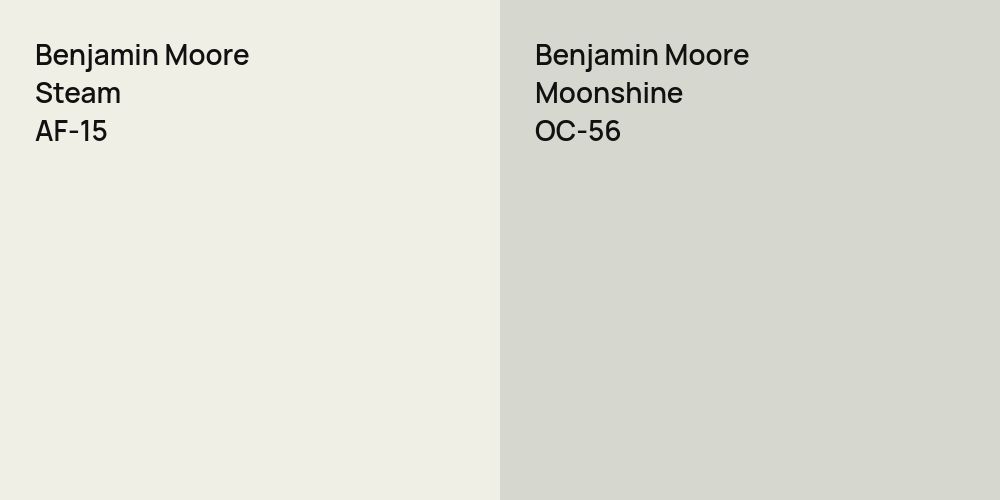 Benjamin Moore Steam vs. Benjamin Moore Moonshine