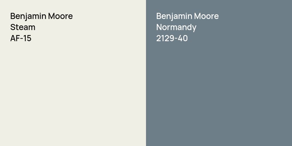 Benjamin Moore Steam vs. Benjamin Moore Normandy