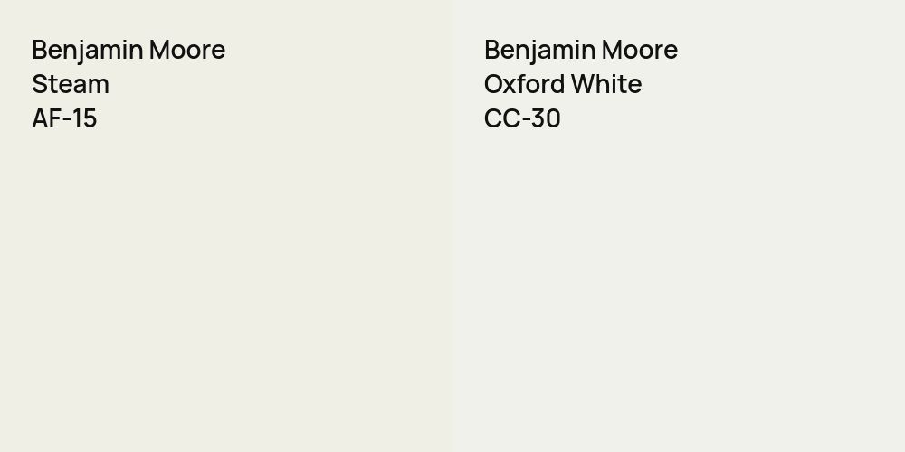 Benjamin Moore Steam vs. Benjamin Moore Oxford White