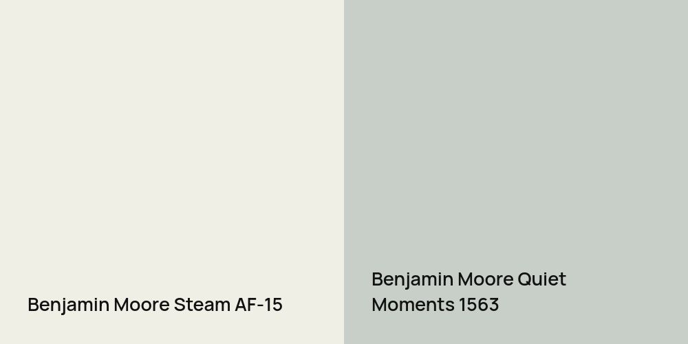 Benjamin Moore Steam vs. Benjamin Moore Quiet Moments