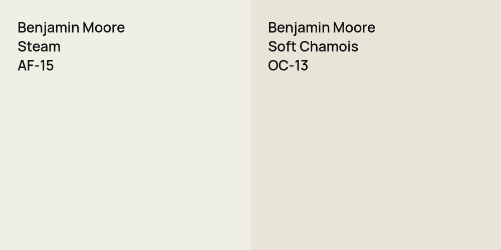 Benjamin Moore Steam vs. Benjamin Moore Soft Chamois