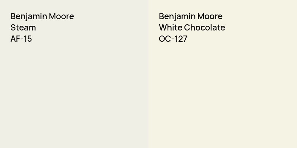 Benjamin Moore Steam vs. Benjamin Moore White Chocolate