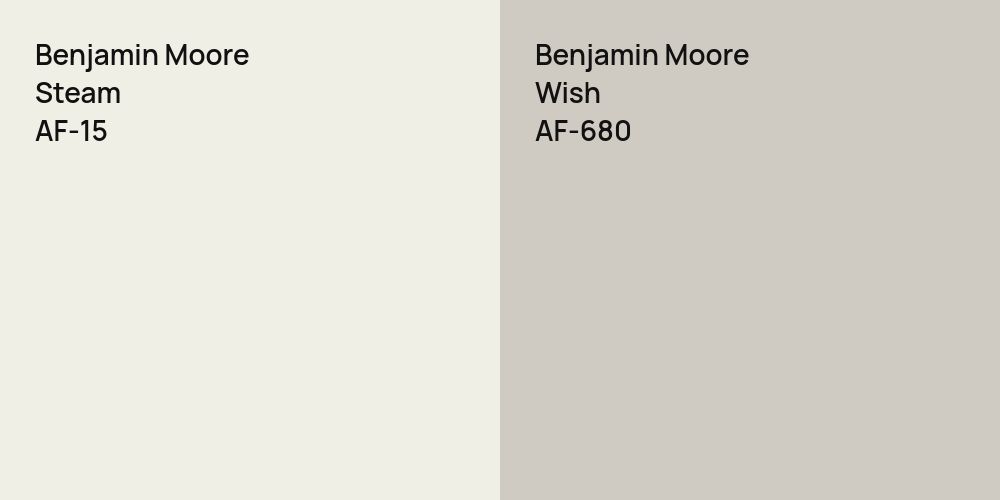 Benjamin Moore Steam vs. Benjamin Moore Wish