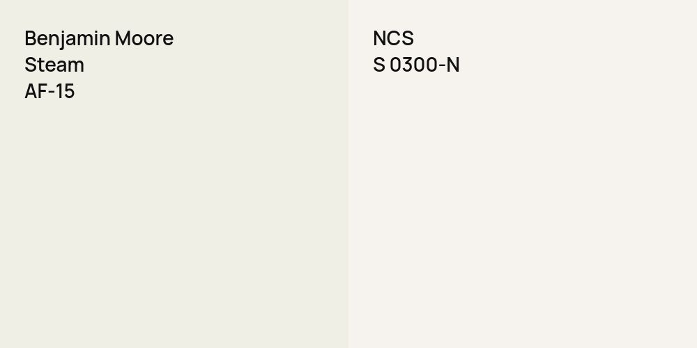 Benjamin Moore Steam vs. NCS S 0300-N