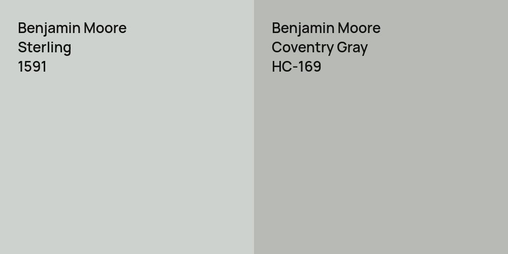 Benjamin Moore Sterling vs. Benjamin Moore Coventry Gray