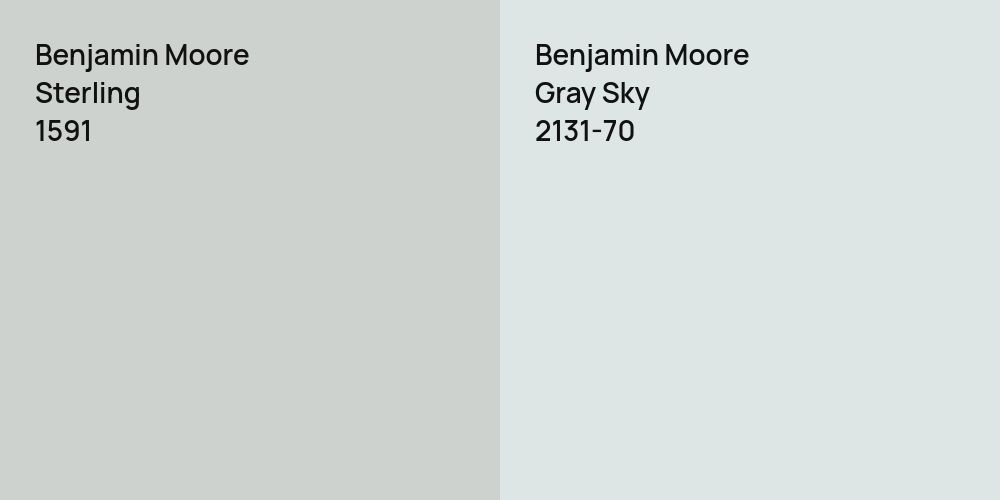 Benjamin Moore Sterling vs. Benjamin Moore Gray Sky