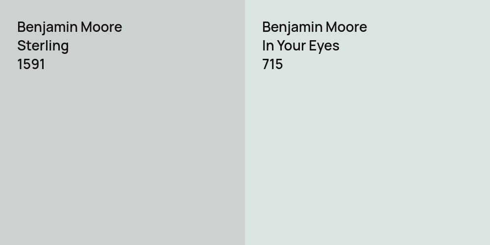 Benjamin Moore Sterling vs. Benjamin Moore In Your Eyes