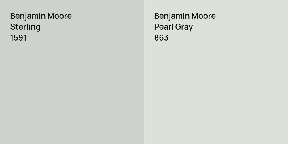 Benjamin Moore Sterling vs. Benjamin Moore Pearl Gray