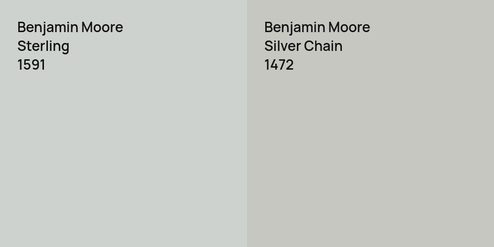 Benjamin Moore Sterling vs. Benjamin Moore Silver Chain