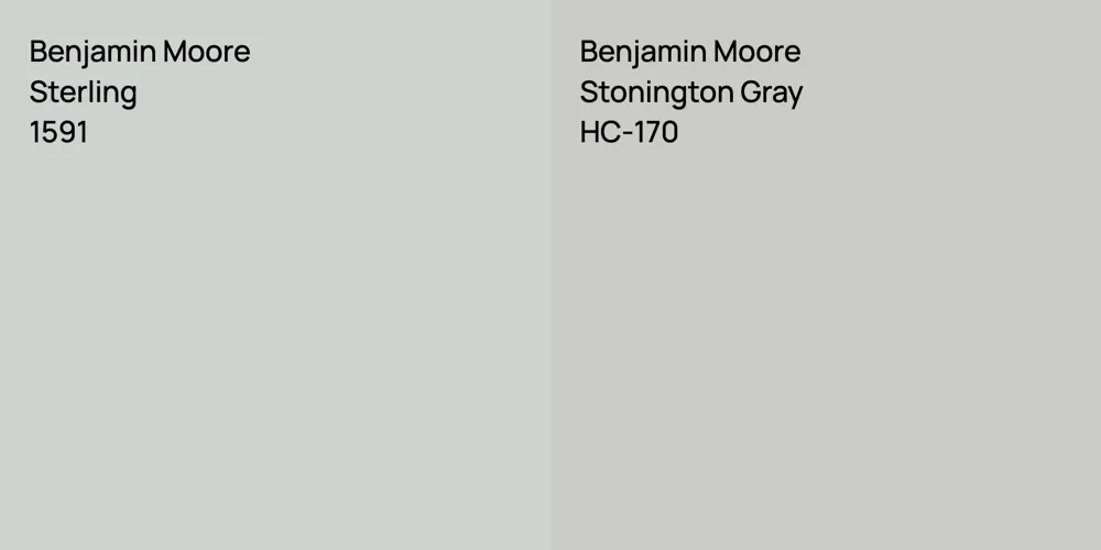 Benjamin Moore Sterling vs. Benjamin Moore Stonington Gray