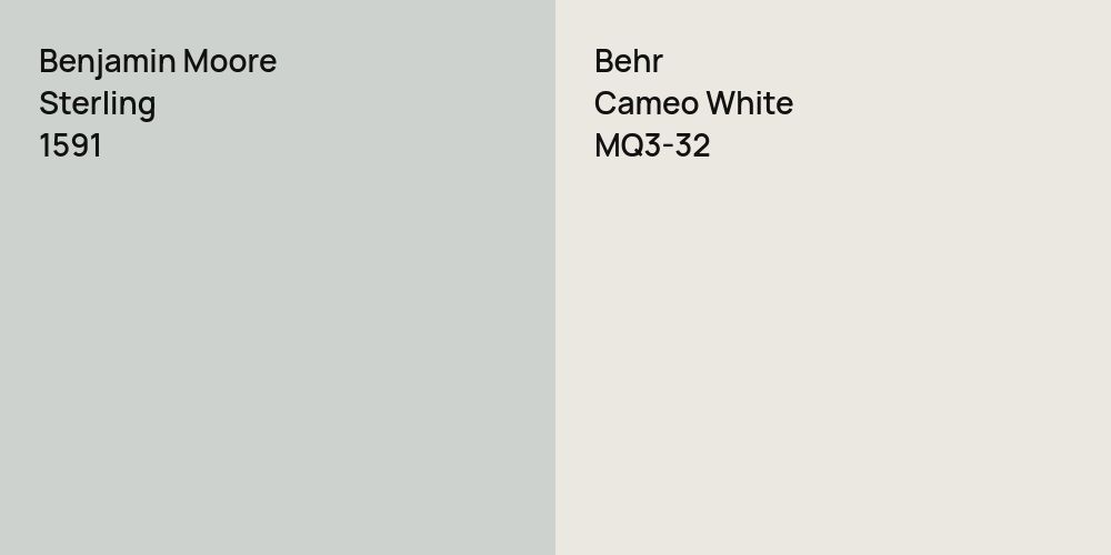 Benjamin Moore Sterling vs. Behr Cameo White