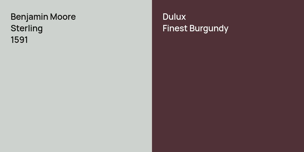 Benjamin Moore Sterling vs. Dulux Finest Burgundy