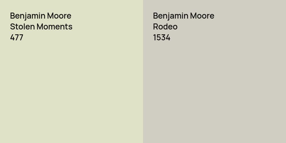 Benjamin Moore Stolen Moments vs. Benjamin Moore Rodeo