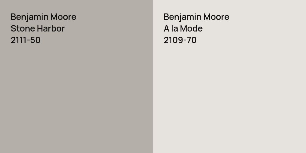 Benjamin Moore Stone Harbor vs. Benjamin Moore A la Mode