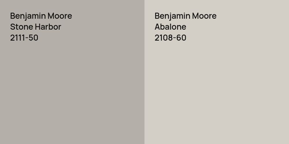 Benjamin Moore Stone Harbor vs. Benjamin Moore Abalone