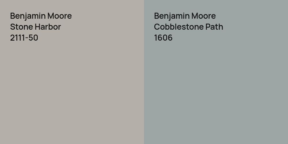 Benjamin Moore Stone Harbor vs. Benjamin Moore Cobblestone Path