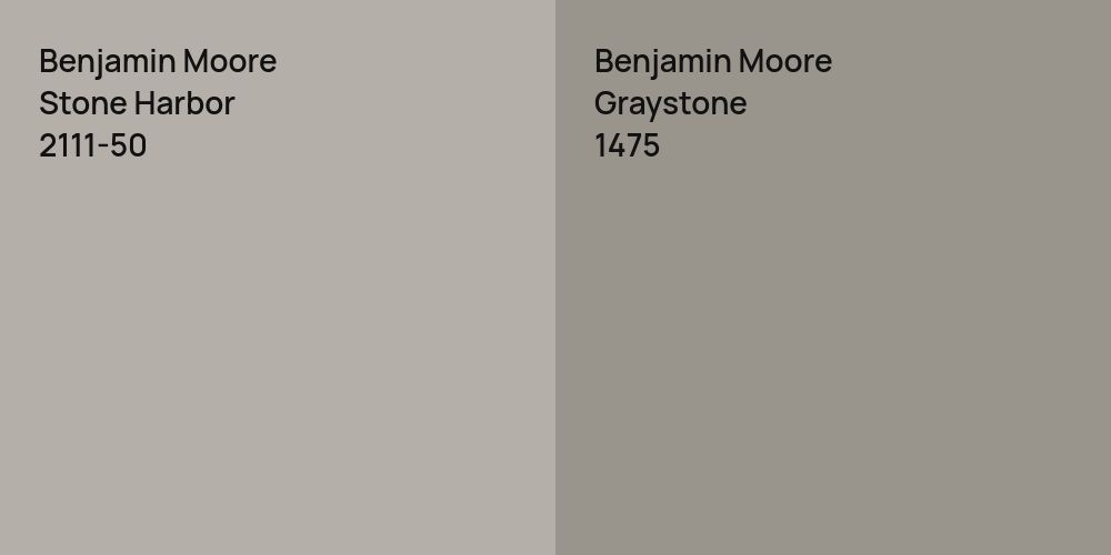 Benjamin Moore Stone Harbor vs. Benjamin Moore Graystone