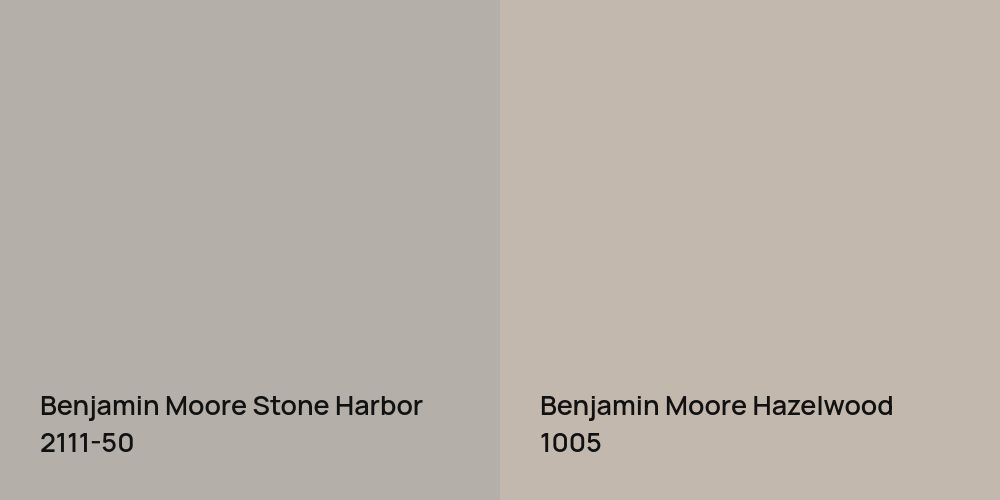 Benjamin Moore Stone Harbor vs. Benjamin Moore Hazelwood