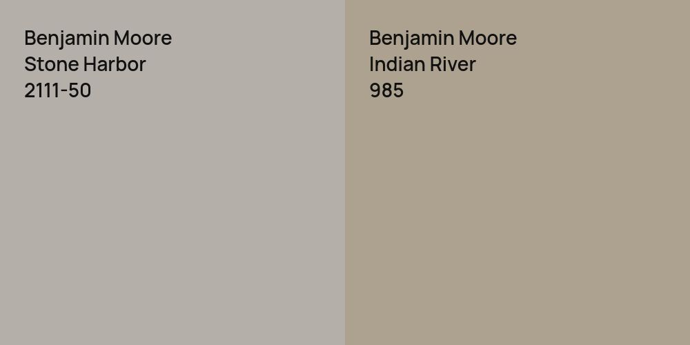 Benjamin Moore Stone Harbor vs. Benjamin Moore Indian River