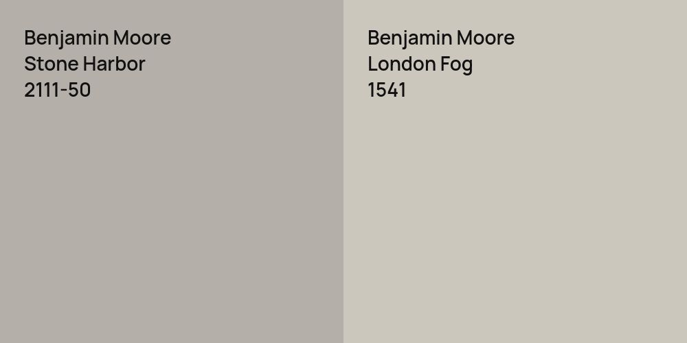 Benjamin Moore Stone Harbor vs. Benjamin Moore London Fog