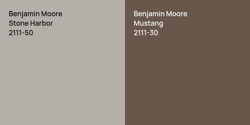 Benjamin Moore Stone Harbor vs. Benjamin Moore Mustang