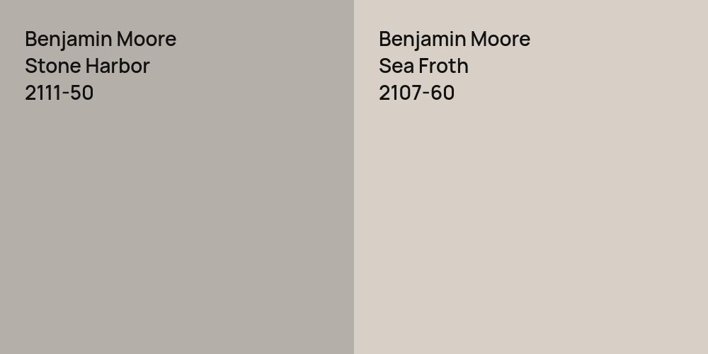 Benjamin Moore Stone Harbor vs. Benjamin Moore Sea Froth