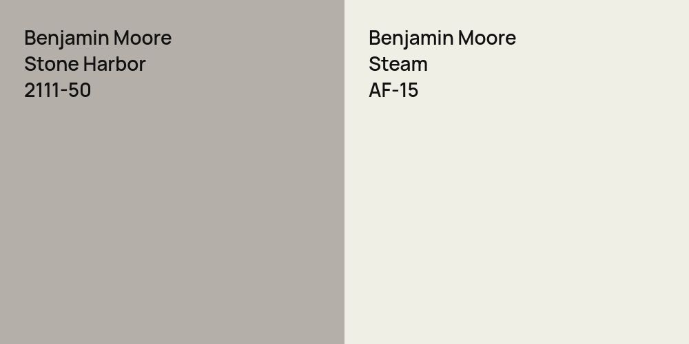 Benjamin Moore Stone Harbor vs. Benjamin Moore Steam