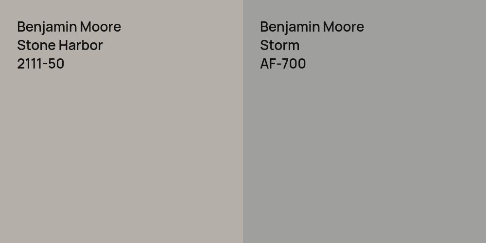 Benjamin Moore Stone Harbor vs. Benjamin Moore Storm