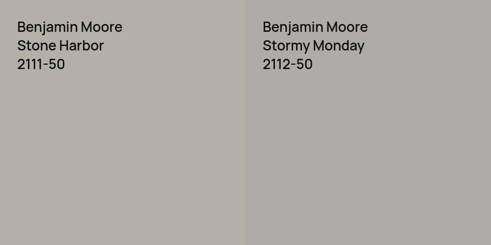 Benjamin Moore Stone Harbor vs. Benjamin Moore Stormy Monday