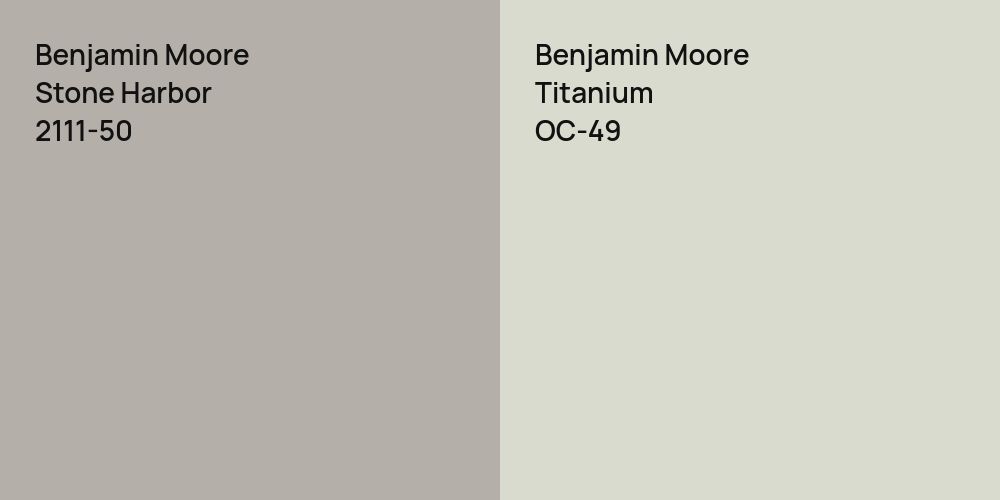 Benjamin Moore Stone Harbor vs. Benjamin Moore Titanium