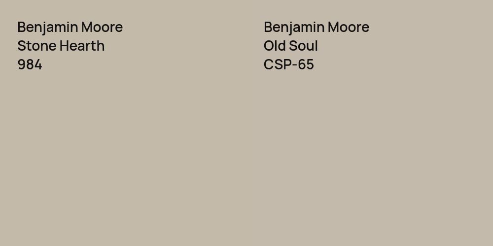 Benjamin Moore Stone Hearth vs. Benjamin Moore Old Soul