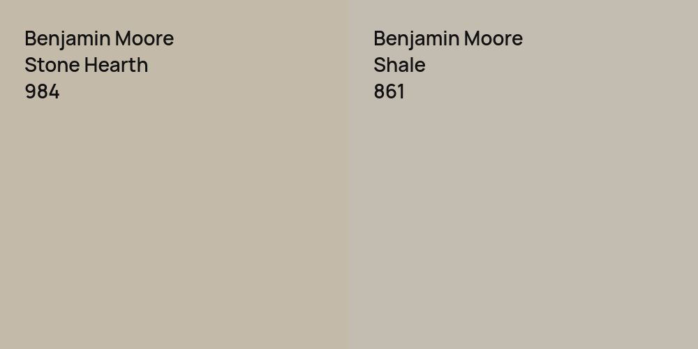 Benjamin Moore Stone Hearth vs. Benjamin Moore Shale