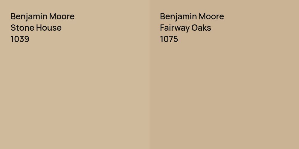 Benjamin Moore Stone House vs. Benjamin Moore Fairway Oaks