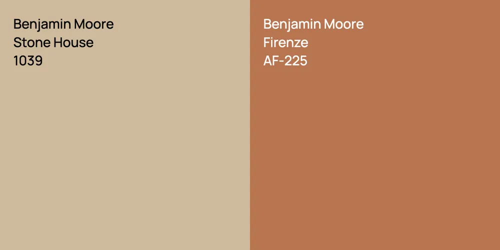 Benjamin Moore Stone House vs. Benjamin Moore Firenze