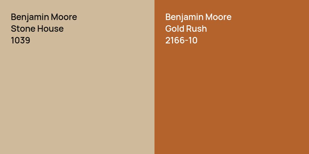 Benjamin Moore Stone House vs. Benjamin Moore Gold Rush