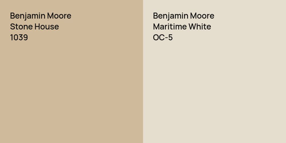 Benjamin Moore Stone House vs. Benjamin Moore Maritime White