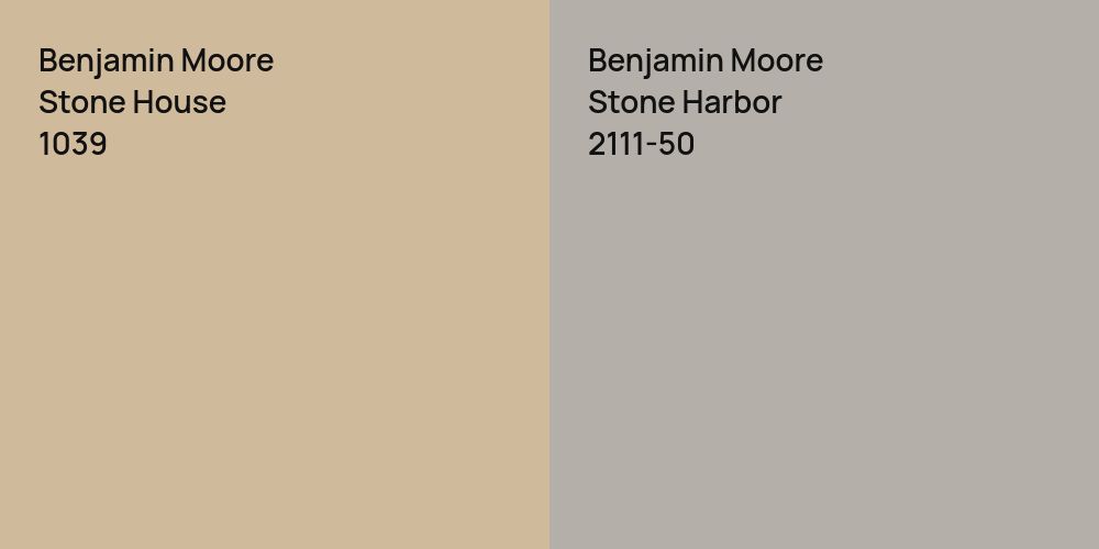 Benjamin Moore Stone House vs. Benjamin Moore Stone Harbor