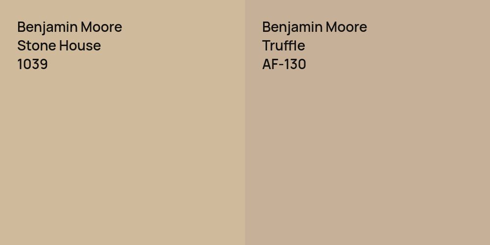 Benjamin Moore Stone House vs. Benjamin Moore Truffle