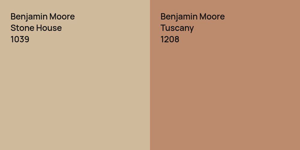 Benjamin Moore Stone House vs. Benjamin Moore Tuscany