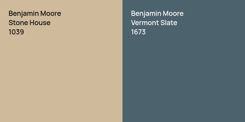 Benjamin Moore Stone House vs. Benjamin Moore Vermont Slate